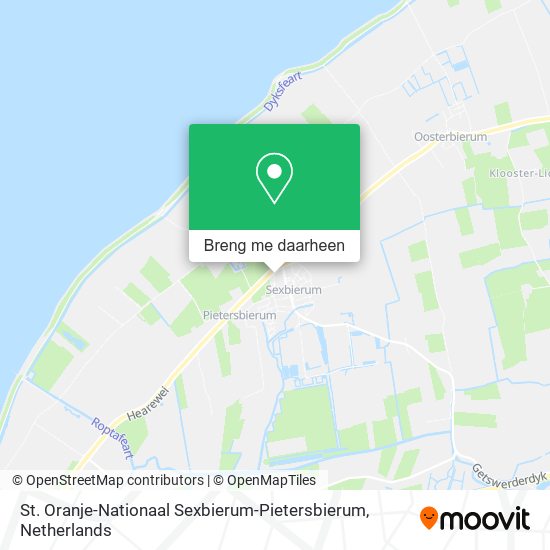 St. Oranje-Nationaal Sexbierum-Pietersbierum kaart