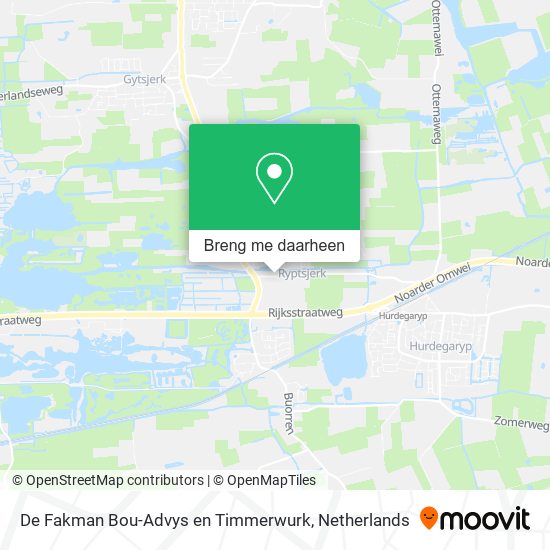 De Fakman Bou-Advys en Timmerwurk kaart