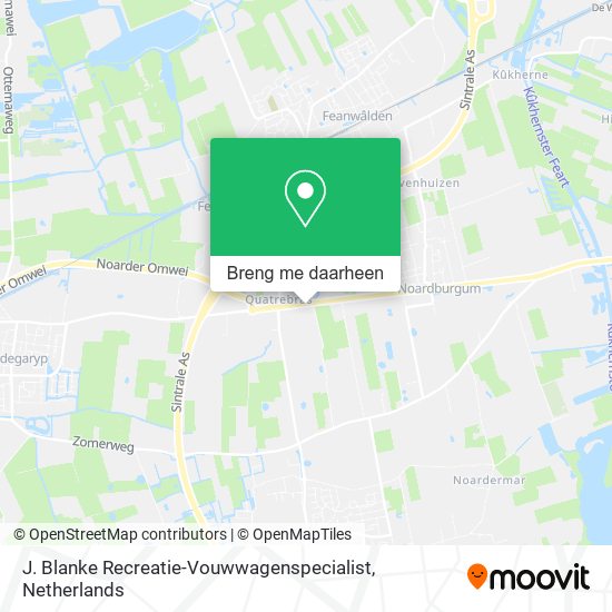 J. Blanke Recreatie-Vouwwagenspecialist kaart