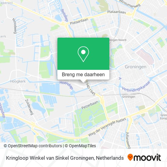 Kringloop Winkel van Sinkel Groningen kaart