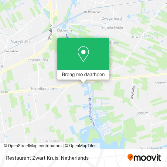 Restaurant Zwart Kruis kaart