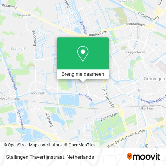 Stallingen Travertijnstraat kaart