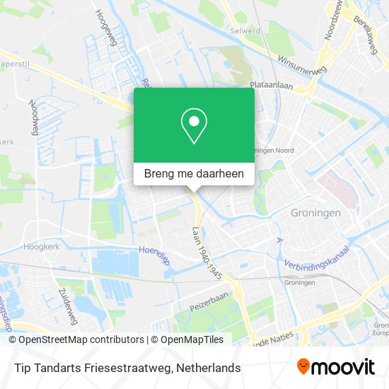 Tip Tandarts Friesestraatweg kaart