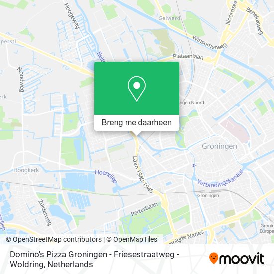 Domino's Pizza Groningen - Friesestraatweg - Woldring kaart