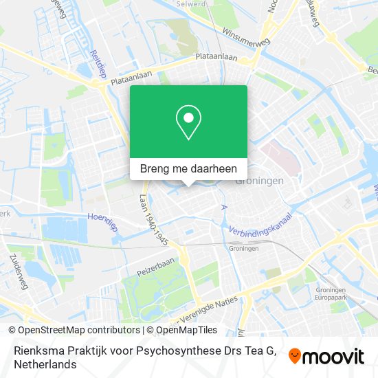 Rienksma Praktijk voor Psychosynthese Drs Tea G kaart