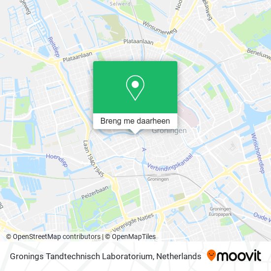 Gronings Tandtechnisch Laboratorium kaart