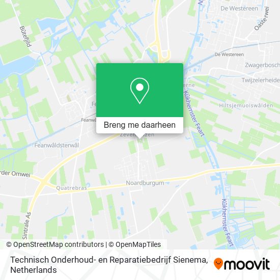 Technisch Onderhoud- en Reparatiebedrijf Sienema kaart
