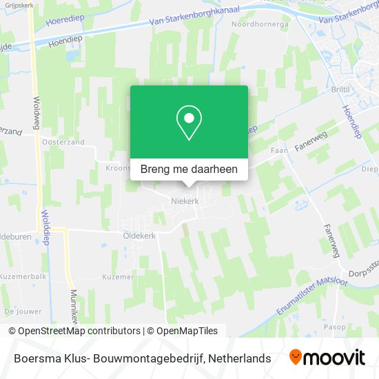 Boersma Klus- Bouwmontagebedrijf kaart