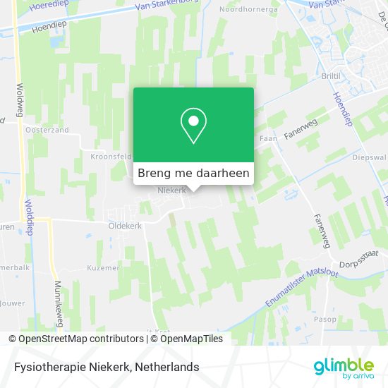 Fysiotherapie Niekerk kaart