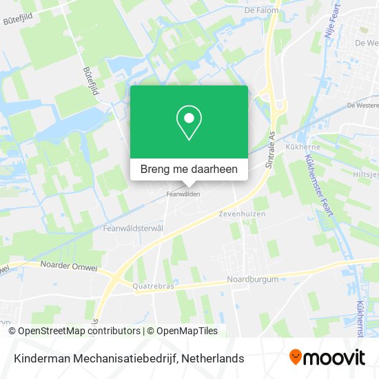 Kinderman Mechanisatiebedrijf kaart