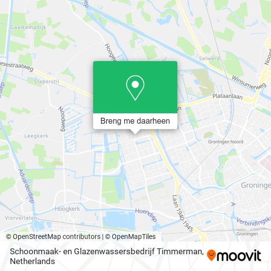 Schoonmaak- en Glazenwassersbedrijf Timmerman kaart