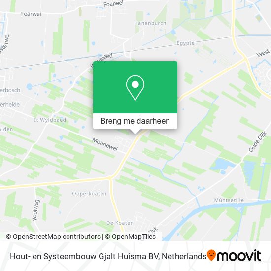 Hout- en Systeembouw Gjalt Huisma BV kaart