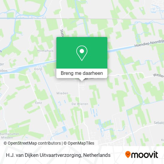 H.J. van Dijken Uitvaartverzorging kaart