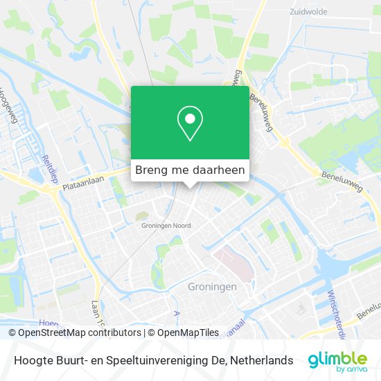 Hoogte Buurt- en Speeltuinvereniging De kaart