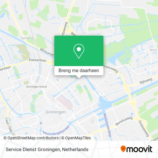 Service Dienst Groningen kaart