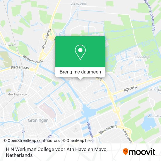 H N Werkman College voor Ath Havo en Mavo kaart