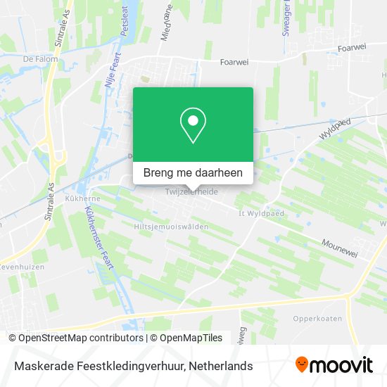 Maskerade Feestkledingverhuur kaart