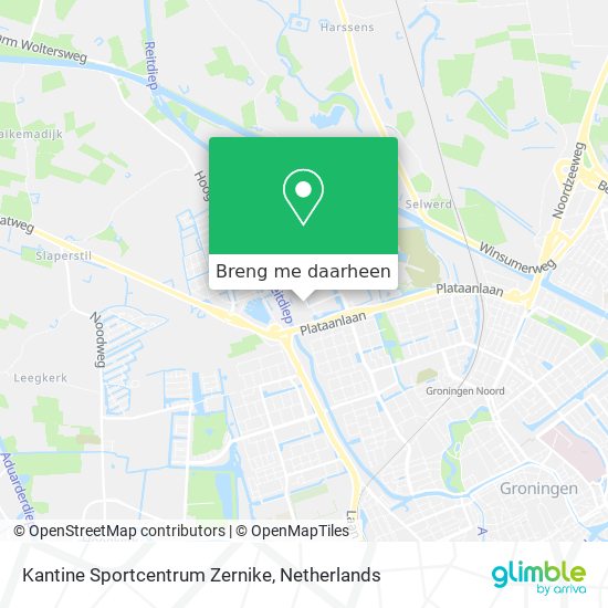 Kantine Sportcentrum Zernike kaart