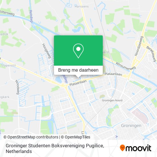 Groninger Studenten Boksvereniging Pugilice kaart