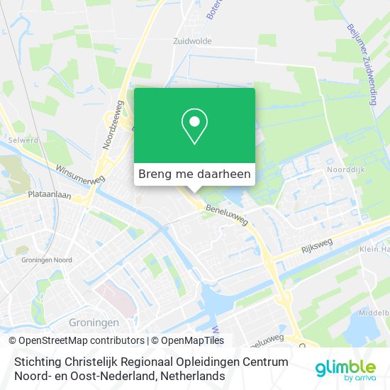 Stichting Christelijk Regionaal Opleidingen Centrum Noord- en Oost-Nederland kaart