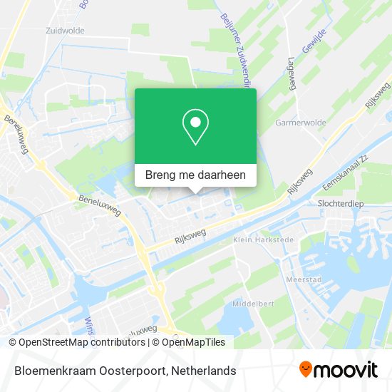 Bloemenkraam Oosterpoort kaart