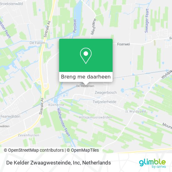 De Kelder Zwaagwesteinde, Inc kaart