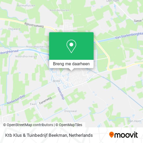 Ktb Klus & Tuinbedrijf Beekman kaart