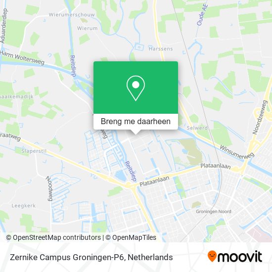 Zernike Campus Groningen-P6 kaart