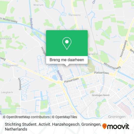 Stichting Student. Activit. Hanzehogesch. Groningen kaart