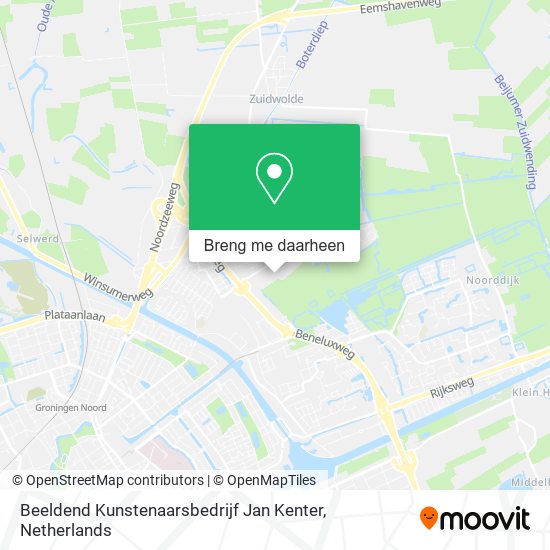 Beeldend Kunstenaarsbedrijf Jan Kenter kaart