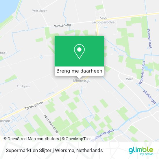 Supermarkt en Slijterij Wiersma kaart