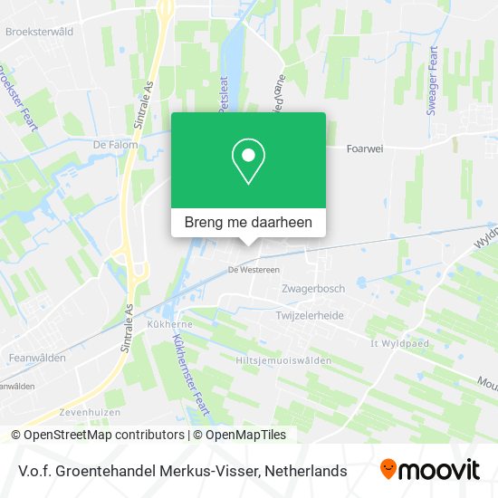 V.o.f. Groentehandel Merkus-Visser kaart