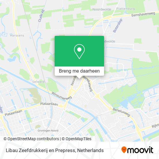 Libau Zeefdrukkerij en Prepress kaart