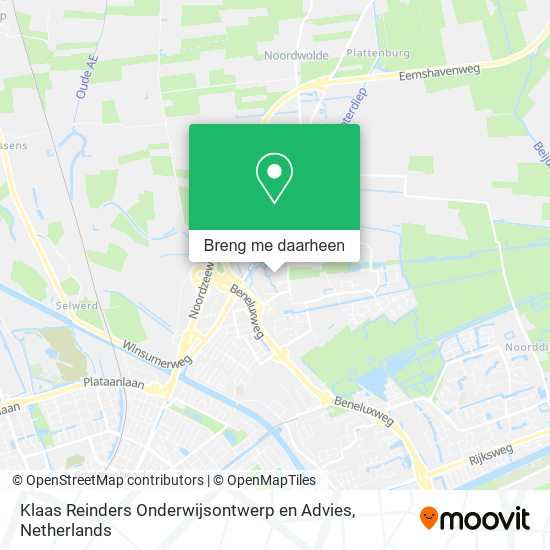 Klaas Reinders Onderwijsontwerp en Advies kaart