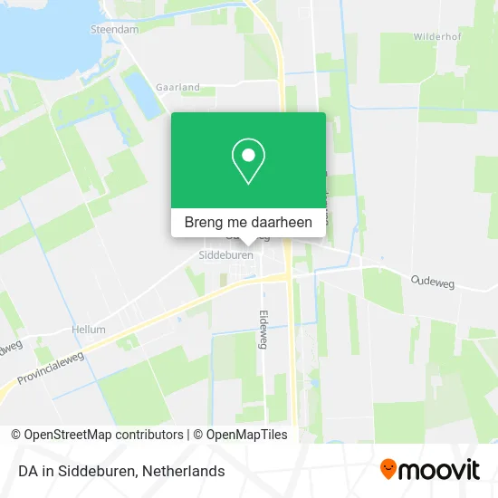 DA in Siddeburen kaart