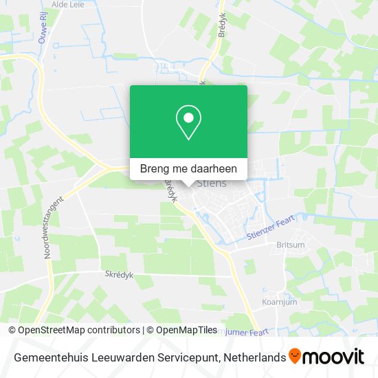 Gemeentehuis Leeuwarden Servicepunt kaart