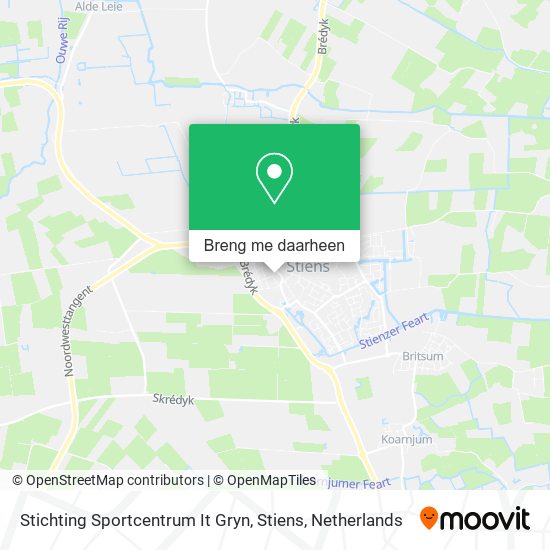Stichting Sportcentrum It Gryn, Stiens kaart