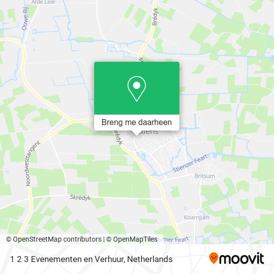 1 2 3 Evenementen en Verhuur kaart