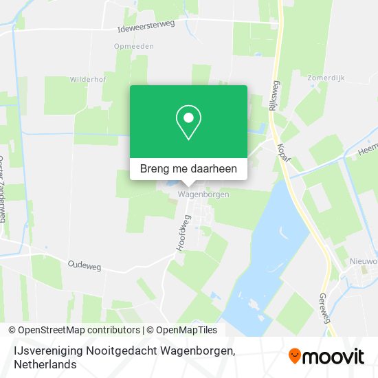 IJsvereniging Nooitgedacht Wagenborgen kaart