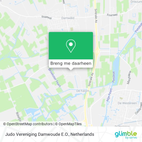 Judo Vereniging Damwoude E.O. kaart