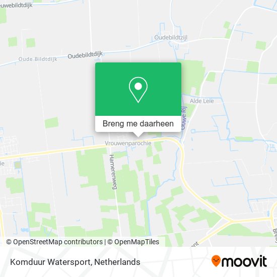 Komduur Watersport kaart