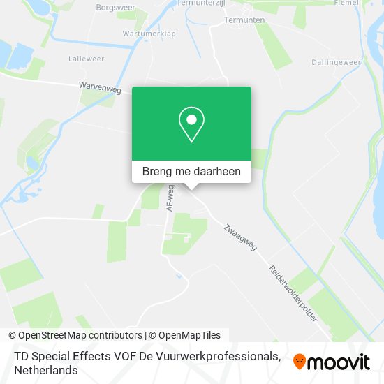 TD Special Effects VOF De Vuurwerkprofessionals kaart