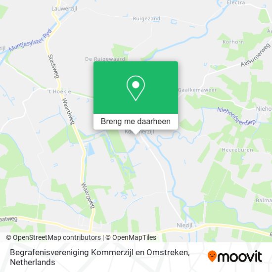 Begrafenisvereniging Kommerzijl en Omstreken kaart