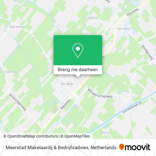 Meerstad Makelaardij & Bedrijfsadvies kaart