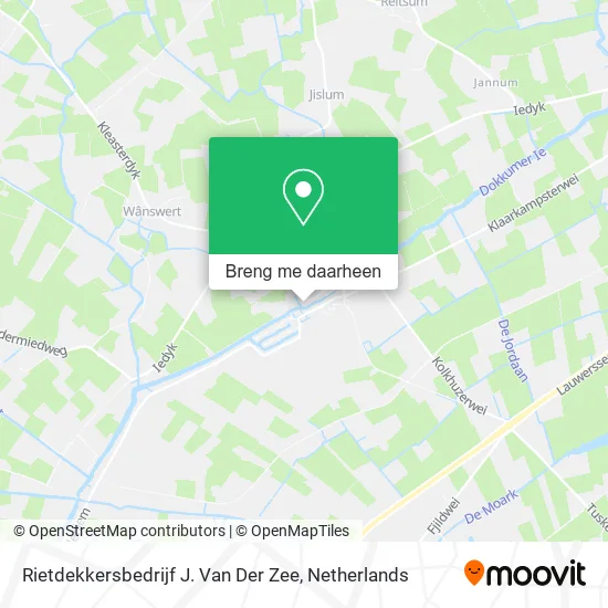 Rietdekkersbedrijf J. Van Der Zee kaart