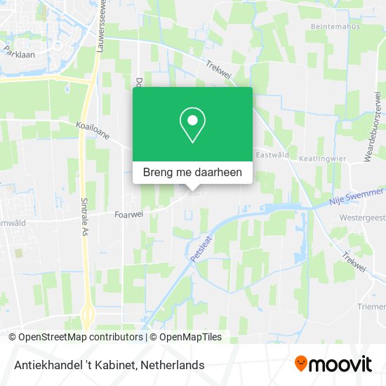 Antiekhandel 't Kabinet kaart
