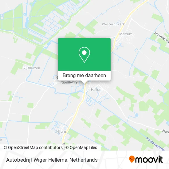 Autobedrijf Wiger Hellema kaart