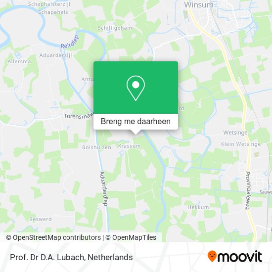 Prof. Dr D.A. Lubach kaart
