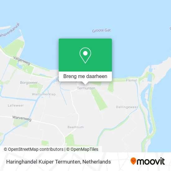 Haringhandel Kuiper Termunten kaart