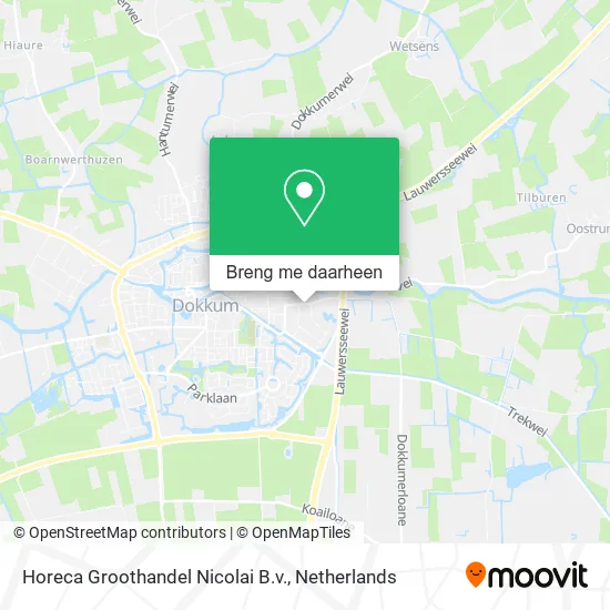 Horeca Groothandel Nicolai B.v. kaart